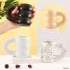 Cross-border ceramic mugs, creative tire cups, office ceramic water cups, personalized ins ink-wash coffee cups details Picture